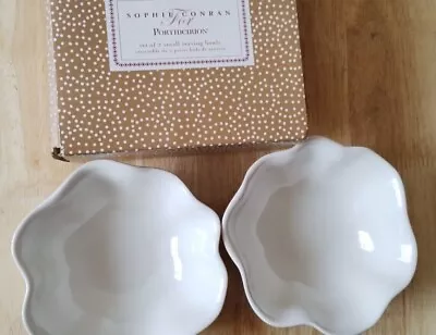 Buy Sophie Conran For Portmeirion 2 Floret Small Serving Bowls, Vanilla, New In Box • 19.99£