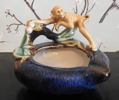 Buy Fabulous Chinese Mid 20th Century SHIWAN Pottery Ashtray With Flambe Glaze • 10£