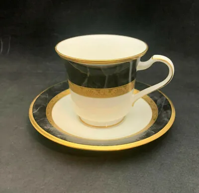 Buy Noritake Opulence Teacup & Saucer - Gold Encrusted Japanese Fine China • 24.02£