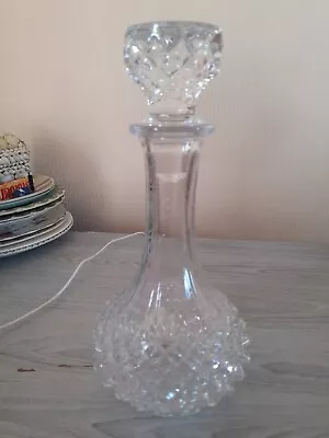 Buy VINTAGE Crystal Glass Decanter With Stopper 10  In Height  • 10£