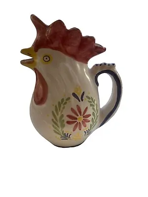 Buy Vintage Sigma Italy Rooster Chicken Pitcher Italian Hand Painted 7  High 2 Cups • 33.14£