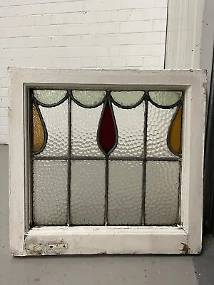 Buy Reclaimed Leaded Light Stained Glass Window Panel 468 X 450mm • 99.99£