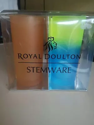 Buy 4 New & Boxed Royal Doulton Stemware Glasses - Colorful - Brand New  • 30£