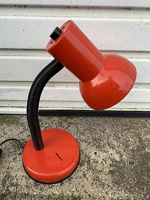 Buy Vintage Red Gooseneck Desk Lamp Poole Lighting 1980s • 15.99£