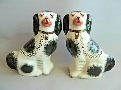 Buy A Pair Staffordshire Ware 'Kent' Spaniel/Wally Dogs (23 Cm H). • 40£