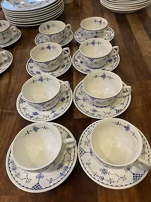 Buy Furnivals Denmark Tea/coffee Cups And Saucers X 8 ( 16 Pieces All Back Stamped) • 19.99£