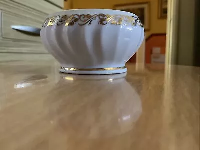 Buy Vintage Dresden China Small White  Dish Bowl • 5.99£