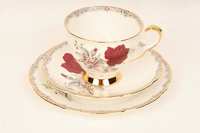 Buy Royal Stafford Roses To Remember 3 Piece Tea Cup Saucer & Side Plate Trio • 10£