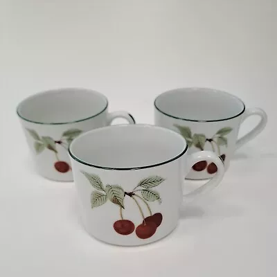 Buy 3x Royal Worcester Evesham Vale Cups 6.5cm Tall X 9cm Wide • 8.99£