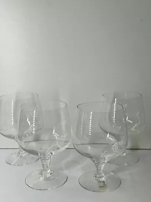 Buy Set Of 4 Dartington England Wide Bowl Short Stemmed Clear Glass Wine Glasses • 34.99£