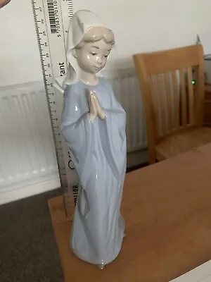 Buy Lladro NAO Tall Praying Girl Nun Porcelain Figurine Vintage 1980  • 35£