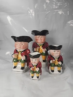Buy 4 X Vintage Staffordshire Potteries Toby Jugs Collectable Prop Complete Set • 19.99£