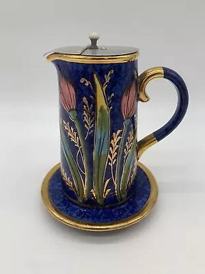 Buy Rare Antique Art Nouveau Lovatts Langley Mill Pitcher Enamelled And Gilded • 125£
