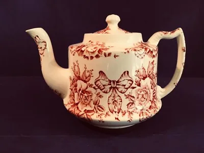 Buy James Kent Fenton Ltd England Beth Red Garland Teapot • 104.99£