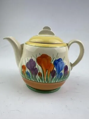 Buy Clarice Cliff CROCUS Pattern Windsor Shape Tea Pot. Vintage, Circa Early 1950s. • 185£