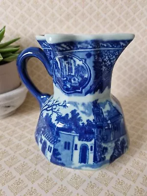 Buy Victoria Ware 6.5  Ironstone Blue Pitcher Antique Milk Jug From 1920's • 19.99£