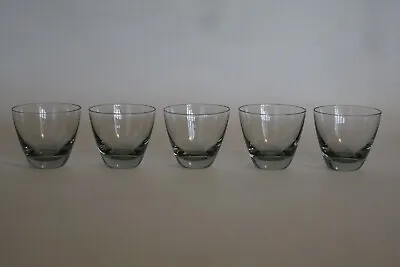 Buy Set Of 5 Mid Century Grey Tone Flared Shot Glasses - Scandinavian ? - 50ml Cap. • 19.95£