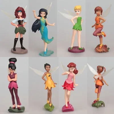 Buy 7PC/Set Tinkerbell Fairy Princess Action Miniature Figure Cake Topper Doll Toys • 7.38£