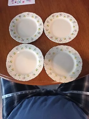 Buy 4 X Pottery Ridgways Hand Painted Bedford Ware - Dainty Floral. Side Plates • 25£