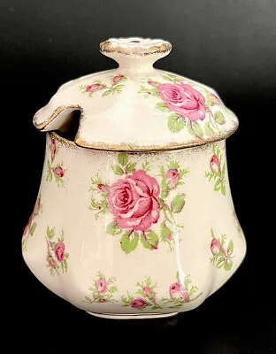 Buy Lovely Vintage James Kent Longton Pink Rose Jam Pot, England • 22.18£
