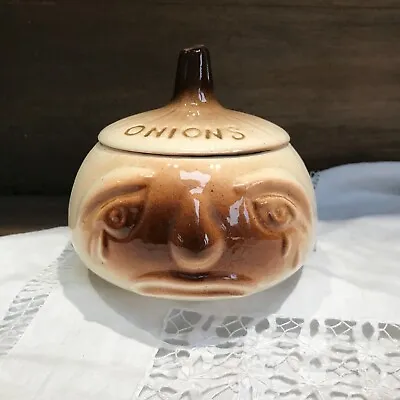 Buy Vintage Onion Crying Sad Face Pot.  MCM 1970s • 12£