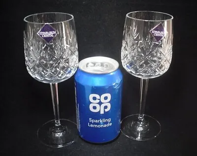Buy Pair Of Edinburgh Crystal BERKELEY Wine Glasses 7 H (with Labels) • 14.99£