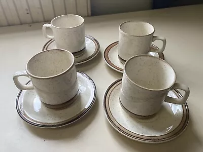 Buy Carrigaline Pottery County Cork 4 X Coffee Cups And Saucers • 20£