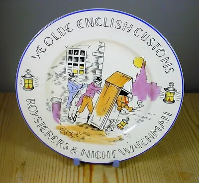 Buy Burleigh Ware Ye Olde English Customs  Roysterers & Night Watchman  Plate • 9.99£