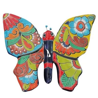 Buy Butterfly Large Talavera Style Hand Made Ceramic Wall Decor Hanging Folk Art • 36.57£