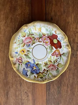 Buy Hammersley 6” Bone China Saucer / Plate Floral Gold • 19.13£