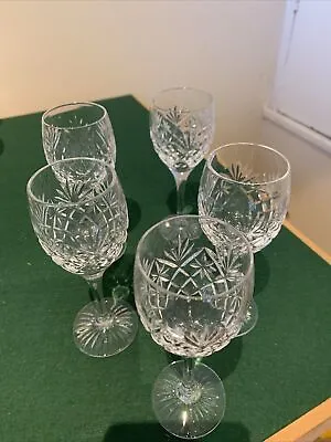 Buy Five  Royal Doulton Crystal Stemmed Small Wine/aperitif Glasses Stamped • 28£