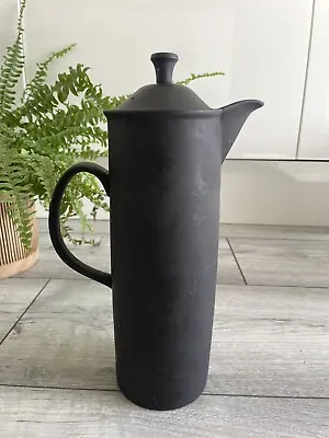 Buy Wedgwood Jasperware Black Basalt  Coffee Pot With Lid • 55£