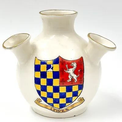 Buy Vintage Gemma Crested China  Model Of Four Spout Bud Posy Vase - Lewes Crest • 6£