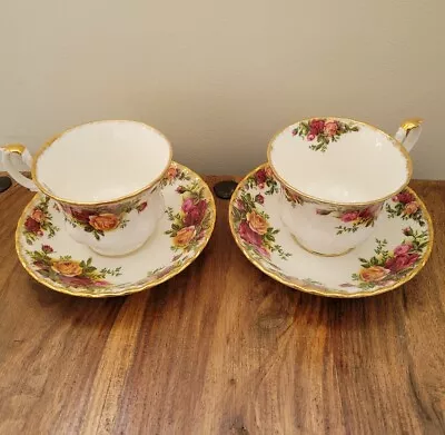 Buy Royal Albert Old Country Roses Cups And Saucers X 2 • 22£