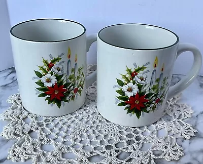 Buy Royal Tudor Christmas Poinsettia Candle Mug Cup  My England By Grindley Of Stoke • 23.72£