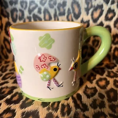 Buy Marks And Spencer 3D Hand Painted Stoneware Mug Colourful Chicken Chick M & S • 12.99£