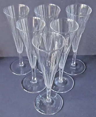 Buy Six Victorian English Conical Champagne Glasses - Faceted Stems Circa (10147) • 165£