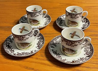 Buy Spode Copeland Woodland Pattern Expresso Demitasse Cups And Saucers.  (Set Of 4) • 91.48£