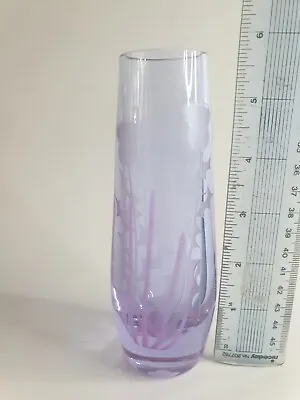 Buy Purple Etched Thistle Glass Bud Vase Caithness Style  • 10£
