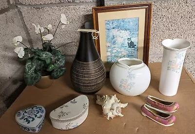 Buy Bundle / Job Lot Of Vintage China, Porcelain, Ornaments, Pots, Trinket Box Etc • 11.99£