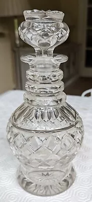 Buy Antique 19th Century Cut Glass Spirit Decanter 8in Height • 14.99£