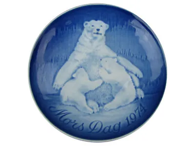 Buy 1974 Bing & Grondahl  NEW Mother's Day Plate Polar Bear And Cubs Mint Condition • 2.37£