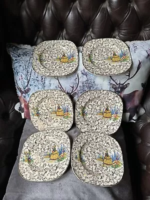 Buy Vintage Alfred Meakin Over Stamped J Fryer & Sons 6 Side Plates Beautiful • 40£