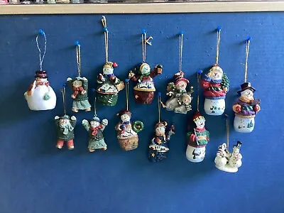 Buy Vintage Snowman Christmas Tree Ornaments (pottery & Clay) • 22.50£