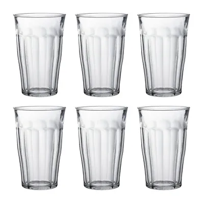 Buy Duralex Set Of 6 Picardie Tumblers 50cl Traditional French Glass Drinkware • 21.95£