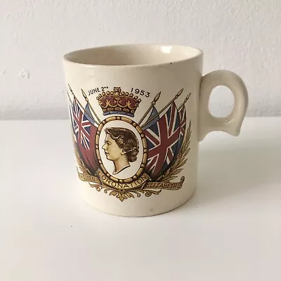 Buy Commemorative Mug Brentleigh Ware Ceramic | Queen Elizabeth Coronation 1953 • 5£