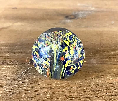 Buy Art Glass Three Colour Flower Small Paperweight • 13.53£