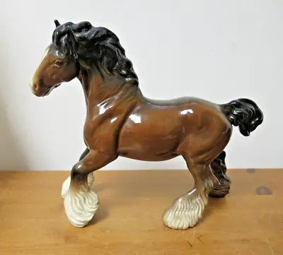 Buy Vintage 1970s Large BESWICK Cantering Shire Horse Ceramic Figure Model 975 • 24.99£