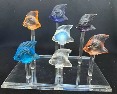 Buy Lalique Crystal Fish Figurines In Original Display Tank • 758.98£