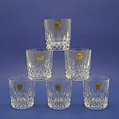 Buy Six Cristal D'Arques Tuilleries Villandry Whisky Glasses/Tumblers -9cm/3.5  High • 34.99£